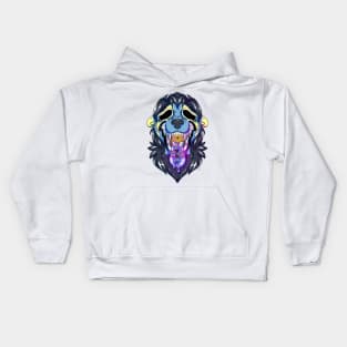 Psychedelic art tongue Kids Hoodie